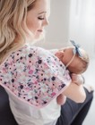 Copper Pearl Premium Baby Girl Burp Cloths 3-pack Large Cotton Burp Cloth Morgan