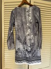 Amazon Women   s Long Sleeve Dress Floral Gray Knee Length 