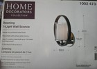 Home Decorators Downing 1-light Polished Nickel   Corona Bronze Wall Sconce New