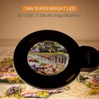 Bifocals Magnifying Desk Lamp With Clamp  5 Diopter With 20 Diopter  6 Inch Deta