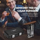 Travel Cigar Box  Double Humidor With Separate Storage  Accessories  Travel Case