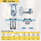 M4 Jack Nut With Installation Tool Threaded Insert Petal Nuts Nutserts Jacknu   
