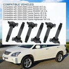 Set Of 6 Ignition Coil Pack Compatible With Lexus Es330 Rx330 Rx400h Toyota Camr