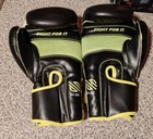 Sanabul Essential Gel Black Green White 14oz Boxing Gloves