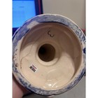 Vintage Cobalt Blue Porcelain     Pottery Candlestick