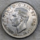 1942 Canada Silver Half Dollar 50 Cents   Rainbow Tone - Very Low Mintage 1 9m