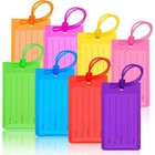 Durable Waterproof Luggage Tags Travel Cruise Suitcase 8-pack Vibrant Colors New