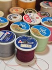 Vintage Sewing Thread Spools Lot Of 53 Multiple Brands Assorted Colors Size Used
