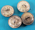 Lot Of 4 Spanish Amer War 4th Infantry Army Silvered Buttons Tr1343