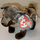 Ty Beanie Baby - Howl The Wolf  7 Inch  Mwmts Plush Stuffed Animal Toy