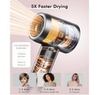 160000 Rpm High Speed Ionic Blow Dryer  No Heat Damage  Silver Black