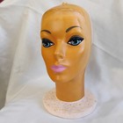 Vintage 60s Mannequin Head Wig Stand Styrofoam   Plastic Display Head 12  Mcm