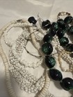 Lot Vintage Mixed Shell  Lei Necklace Vintage White Tiny Shells 7 Pieces