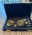 Vintage Brass Balance Scale Polished With Velvet Box With Weights Made In India