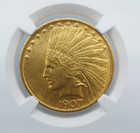 1907 Ten Dollar  10 Indian Gold Eagle Ngc Au 58 - C473
