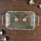 Glass Warming Dish 8 X 12 Inch Rectangular Serving Dish New In Box  s1-284 