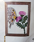 Vintage Needlepunch Embroidery Kit Craftways Thistle And Butterfly  1825