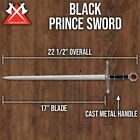 Black Prince Medieval Broadsword Replica   Leather Wrapped Scabbard   22 5 