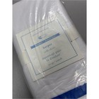 Pottery Barn Harper Baby Crib Skirt White W  Blue Trim 100  Organic Cotton Nwt