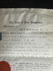 19th Century Antique Attorneys Certificate 1869 New Hampshire Document Stamped