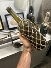 Antique Shipwreck Pirate Bottle Black Glass Onion Bottle Mallet Rum Bottle 