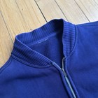 Vintage 50s Akom Full Zip Cardigan Sweatshirt Sz S 21 5x22 Navy Purple 40s 60s