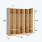 5-section Classroom Coat Locker W 10 Cubbies Cubby Storage Organizer With 10hook