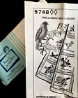 Birds Of America Quilt Block Pattern 5748  Vtg Mail Order Needlecraft Embroidery