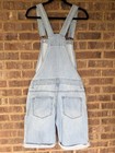 Forever 21 Men Small Shortalls Overall Shorts Denim Women Medium Unisex Stretch