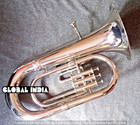 Euphonium 3 Valve Pure Brass Metal In Chrome Polish cushion Case   Free Shipping