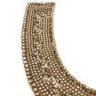 Vintage 1950s Seed Bead Statement Beaded Collar Necklace Silk Lined Japan 
