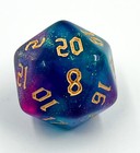 Green blue purple Sparkle 7 Piece Polyhedral Dice Dungeons   Dragons Ad d Rpg