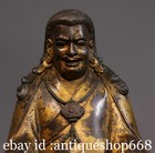 7 6  Old Tibet Bronze Gilt Buddhism Je Tsongkhapa Guru Marpa Buddha Statue