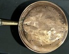 Antique Victorian Long Handled Decorated Copper Bed Warmer -restored