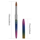 Kolinsky Professional Acrylic Brush Set - 4pcs For Nail Application  Size 10 12