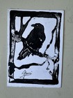 Aceo Original Art Drawing 2 5x3 5 Charcoal Candle Smoke Nevermore_art
