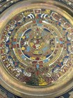 Vintage  Mexican Folk Art Brass Mayan Calendar Wall Hanging