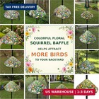 Floral Pattern Squirrel Baffle - Keep Squirrels Away And Attract Birds - Durable