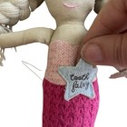 Mermaid Tooth Fairy Cloth Doll 8  Stuffed Plush Star Pocket Pink Knit Mud Pie