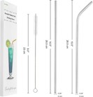 Set Of 4 Reusable Metal Straws  10 5   265mm  4pcs - 0 24       