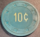 Scarce Las Vegas Club 10 Cent Casino Chip- Vegas Vic Stamp