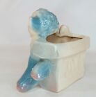Lamb Planter Vintage Blue And Pink Nursery Decor Baby Gift
