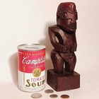 1900s 8  Marquesan Carved Wood Tiki Vtg Pacific Tribal Art Statue Hawaiian Bar