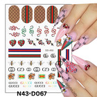Nail Art Stickers     Designer Pattern Snakes  Stripes  Bees 3d Sticker Multicolor