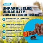 Camco Rhinoextreme 20 Feet Sewer Hose Kit With Swivel Wye Fitting 4-in-1 Adapter