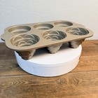 Nordic Ware Tiered Cakelet Pan Cast Aluminum Makes 6 Cakelets    Usa