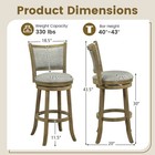 30 swivel Bar Stools Set Of 2  W backrests And Wood Frame upholstered Bar Chairs