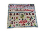 Antique Needlepoint Sampler 19th Century Signed By Frances Webster  1886