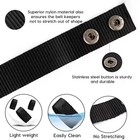 4 Pcs Nylon Duty Belt Keepers - Double Snaps For 2   Wide Police Large  Black 