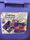 Vtg 90s Eagle 20  Craftstor Sewing Storage Organizer Tote Bin Purple Pink Teal
